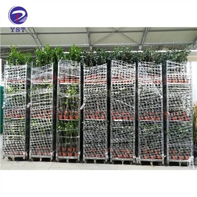 Cărucioare metalice pentru plante cu mai multe rafturi