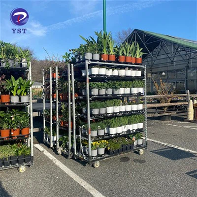 Cărucior cu flori pentru plante